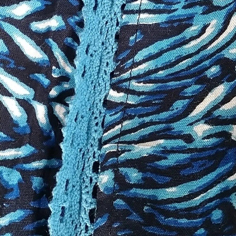 RAGA Blue Duster Kimono Beach Coverup XS